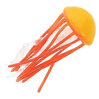 Orangefarbenes Quallenmodell-Spielzeug zur Dekoration mit 3 Mini-Simulationsdesigns