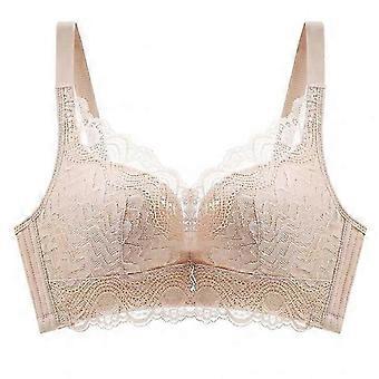 Damen-Spitzen-BH ohne Bügel, bequeme, atmungsaktive Latex-BHs mit Raffung, verstellbar