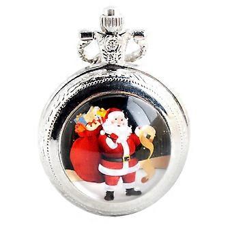 Stone Quartz Xmas Pocket Watch Hanging Pocket Watch for Decor Use 1Pcs