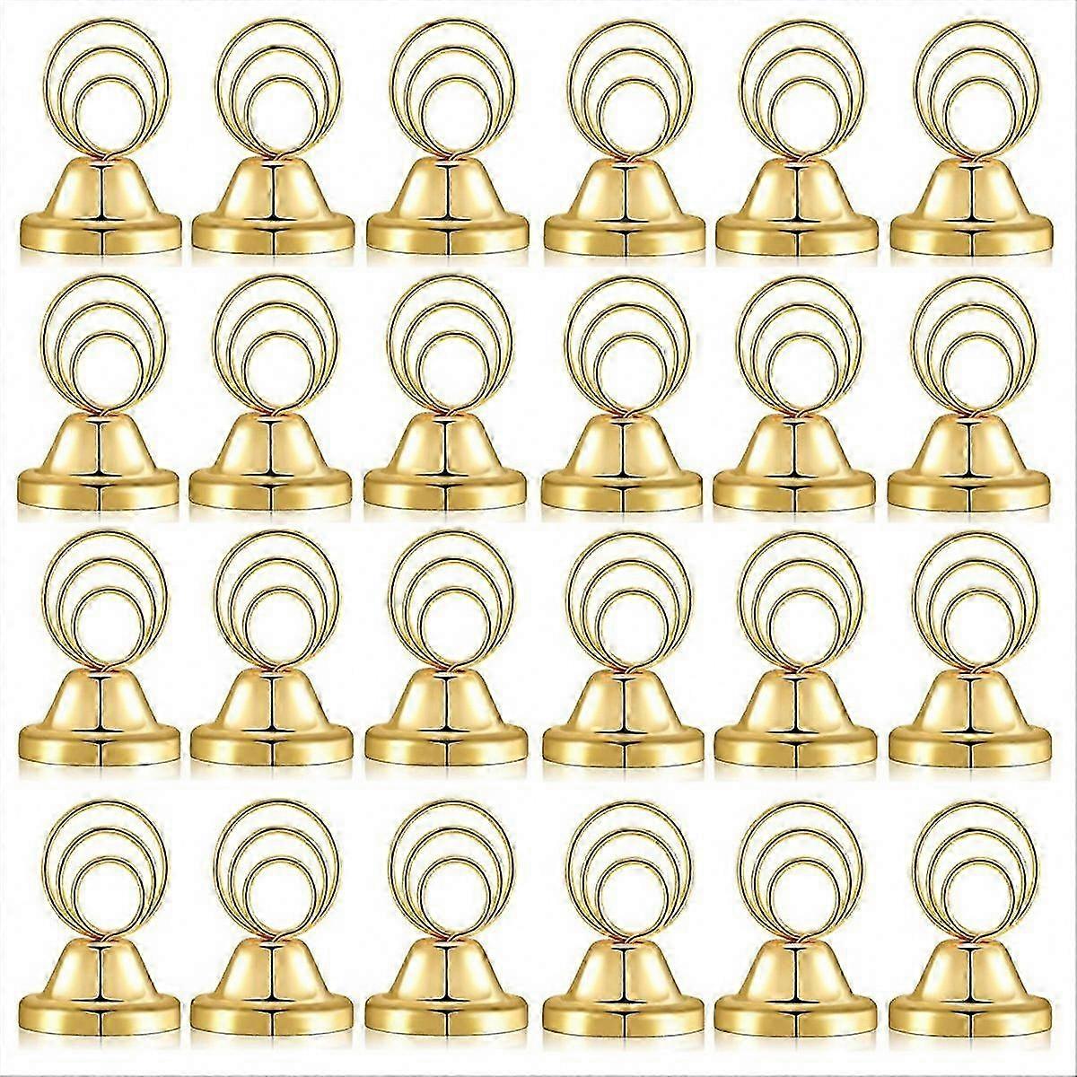 24 Pcs Gold Wire Picture Frames & Table Number Holders