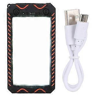 Solarpanel Blendbeleuchtung 10000 mAh Power Bank Case Externe Batteriebox USB mit Kompass