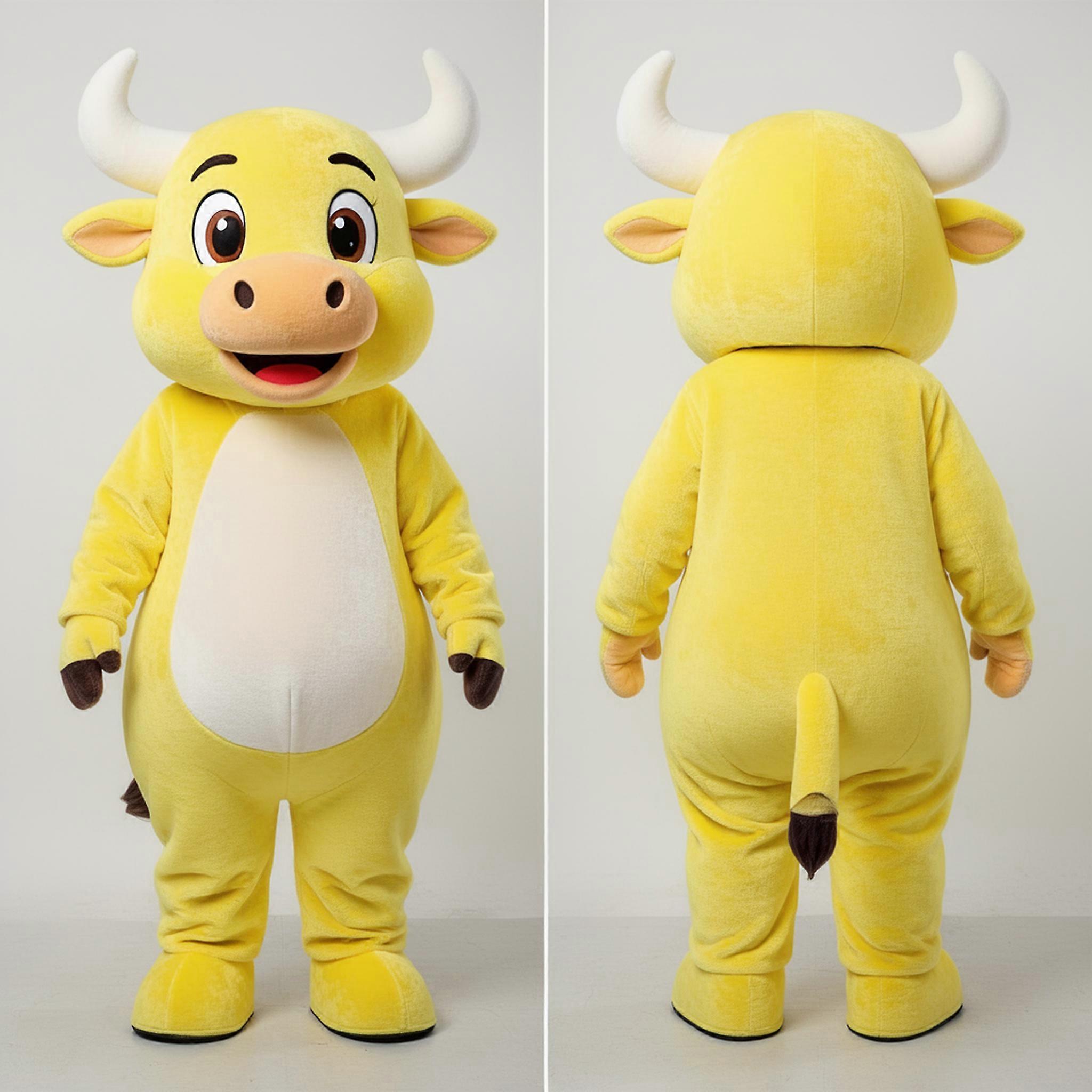 MASTICOT Lemon Yellow Rounded Bull Mascot
