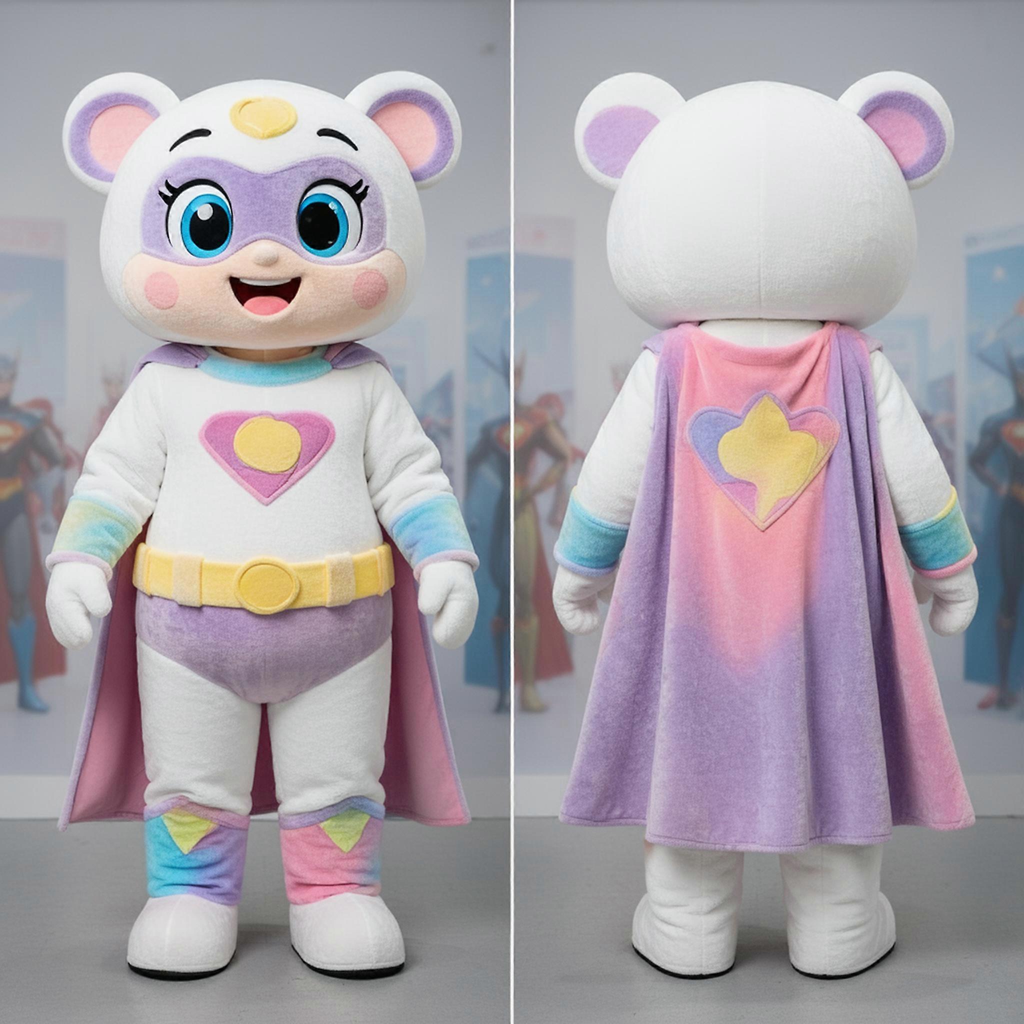 MASTICOT Ivory Gentle Superhero Mascot