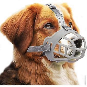 Dog Muzzle, Basket Muzzle for Small, Medium and Large Dogs with Adjustable Straps (Size 6, Grey) TY