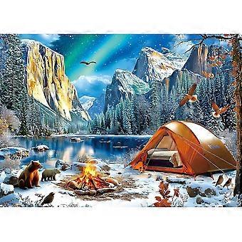 Quebra-cabeças para adultos: Aurora Boreal - Acampamento de Inverno VV997