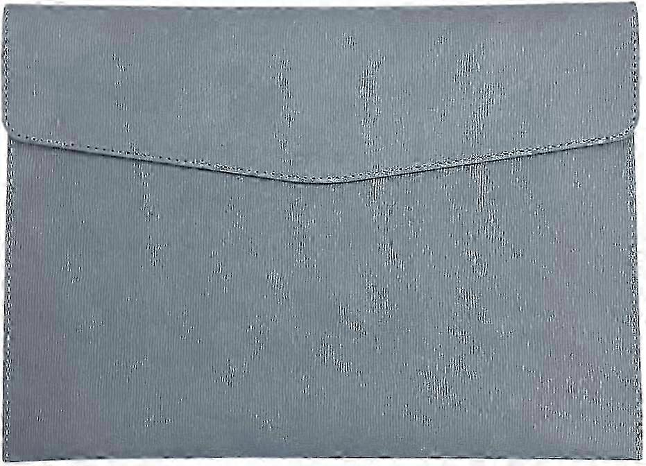 Waterproof A4 Leather File Folder Envelope Folder Case Belt Loop (Blue Grey)