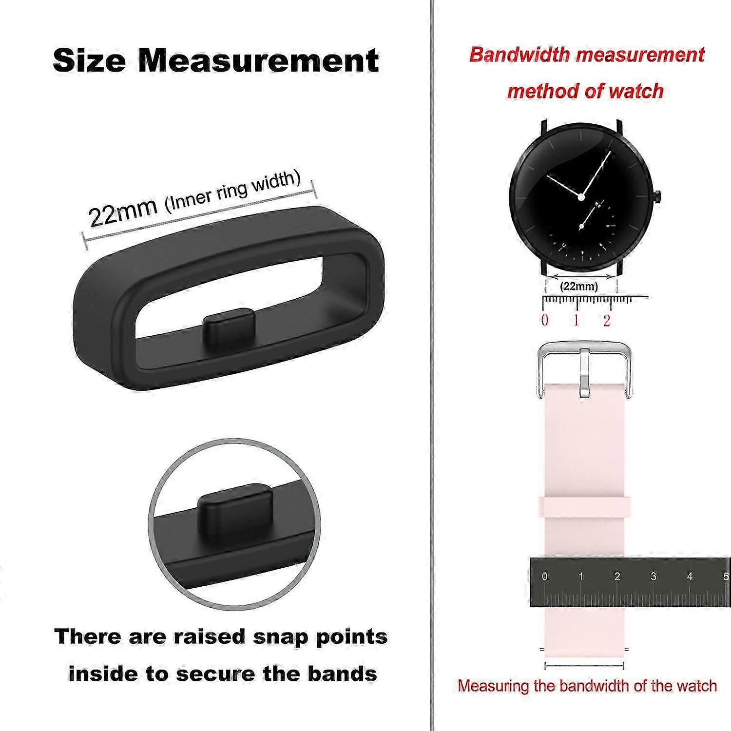 10-pack 22 mm Black Loop Watch Strap