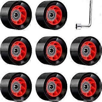 8 Pack 95A, Indoor Quad Roller Skate Wheels for Roller Derby Speed Skating, Artistic, Jam, Rink & Rhythm Skates