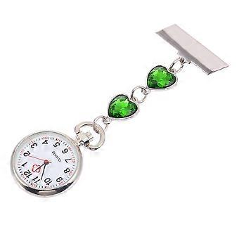 Verpleegkundig quartzhorloge met perzikkleurig hart, zakhorloge voor dagelijks gebruik