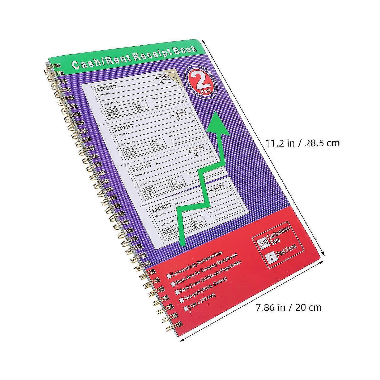 200-Set Two Part Rent Receipt Book