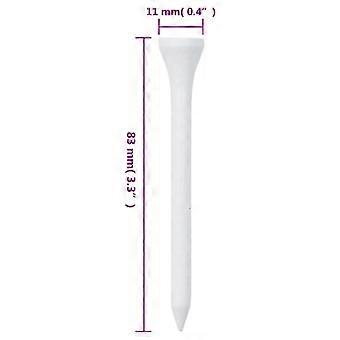 vidaXL 1000 st Golftees 70 mm bamboe wit