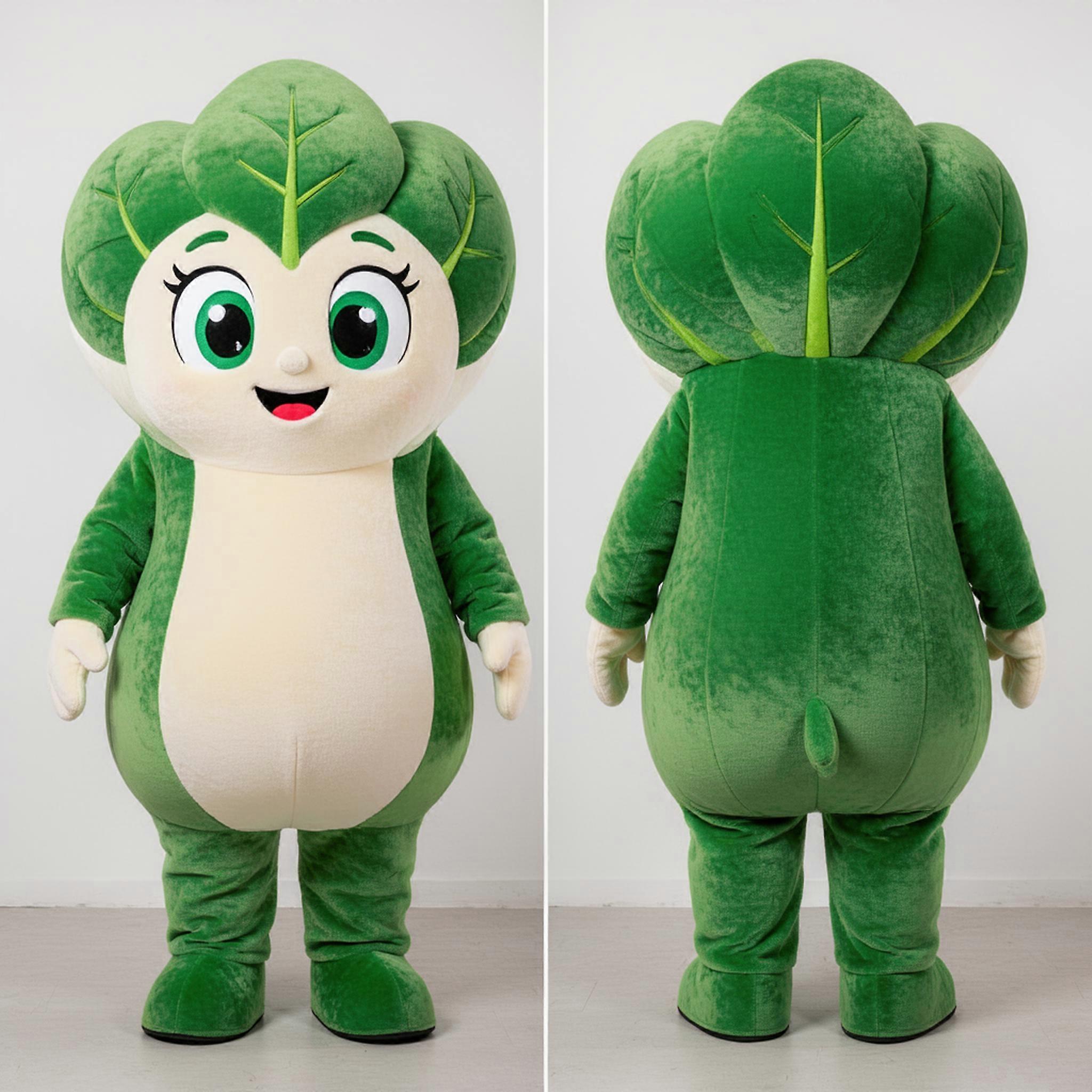 MASTICOT Emerald Green Rounded Spinach Mascot