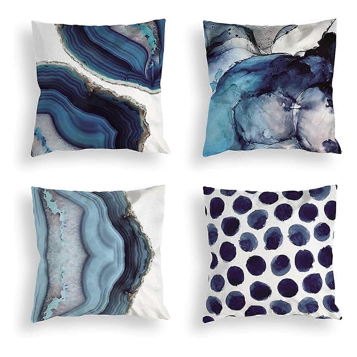 Cotton-Polyester Decorative Pillow Covers With Hidden Zipper