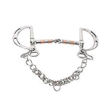 Stainless Steel Slotted Snaffle Enhanced Control Hollow Jointed Mouth Ring Horse Bit for Equestrian