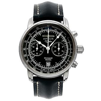 100 jaar hand-wond mechanische analoge man horloge met Cowskin armband 7608-2