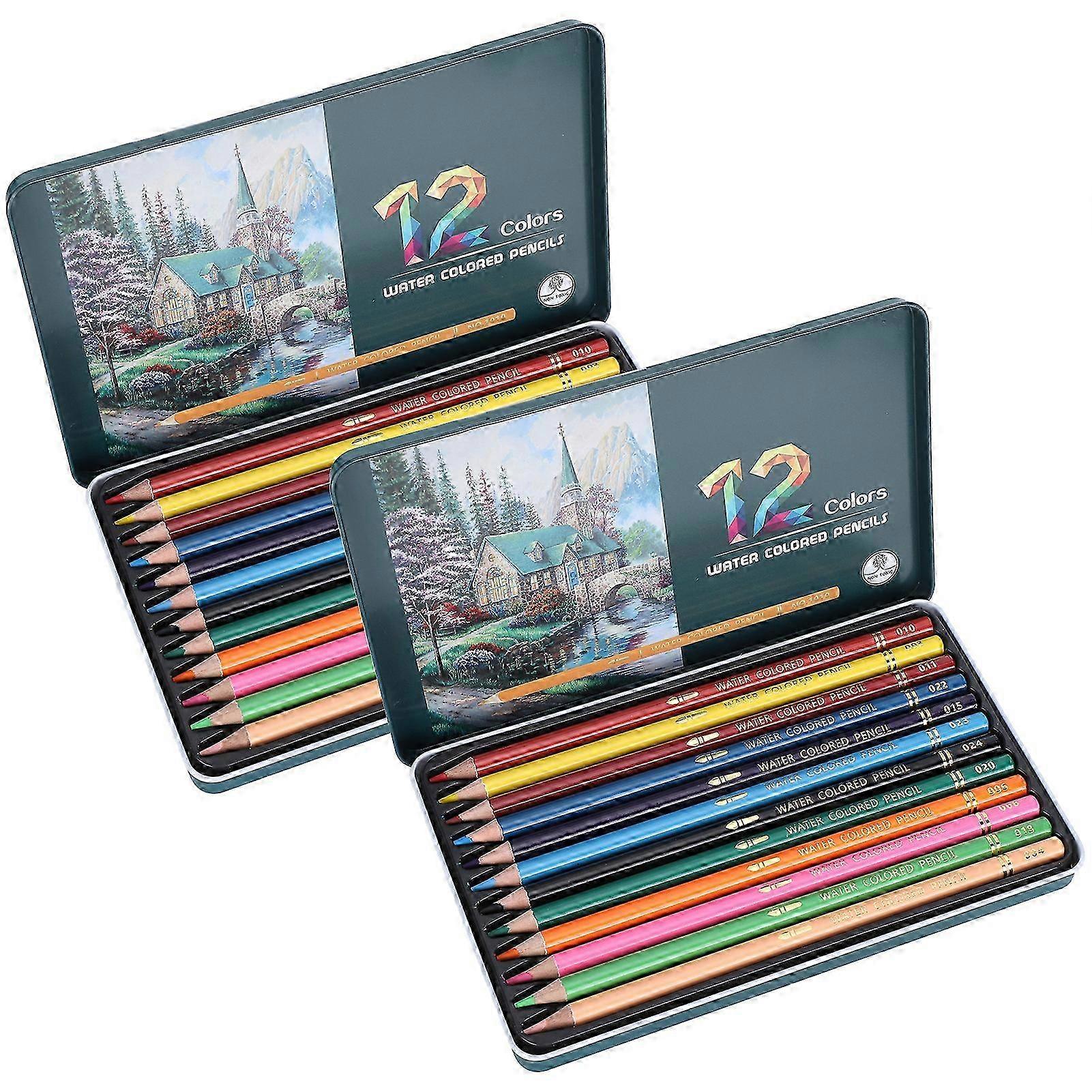 Water-Soluble Colored Pencils 12pc
