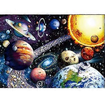 1000 Piece Jigsaw Puzzle for Adults Solar System Design Educational Family Fun Large 25.6x25.6 Inches
