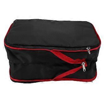 Double Sided Compression Packing Cube Black Travel Organizer with Dual Sided Organization and Space Saving Design