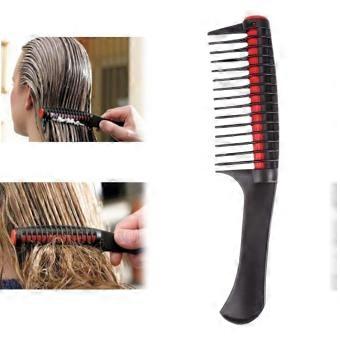 Wide Tooth Detangling Hair Comb with Roller for Even Color Distribution and Salon Hair Coloring