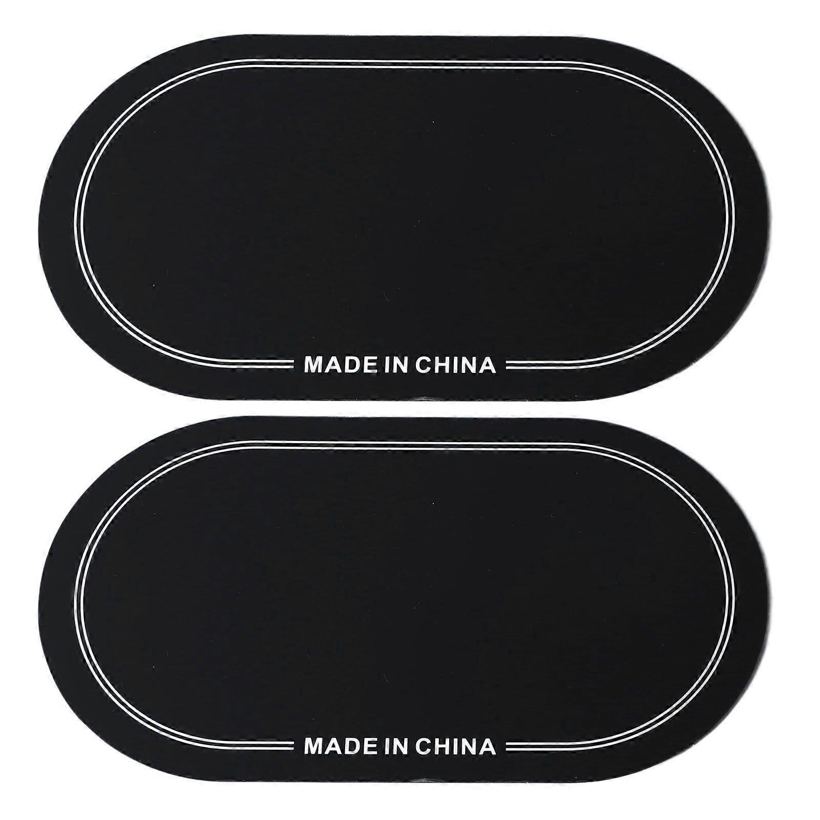 2PCS Drum Head Patch PET Wear Resistant Drumhead Patch Protector for Practice Performance Double Pedal Black