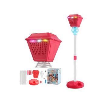 Street Lamp Bubble Blowing Machine, Automatic Electric Bubble Wand Toy for Adults and Kids, Outdoor Party Gift, Red