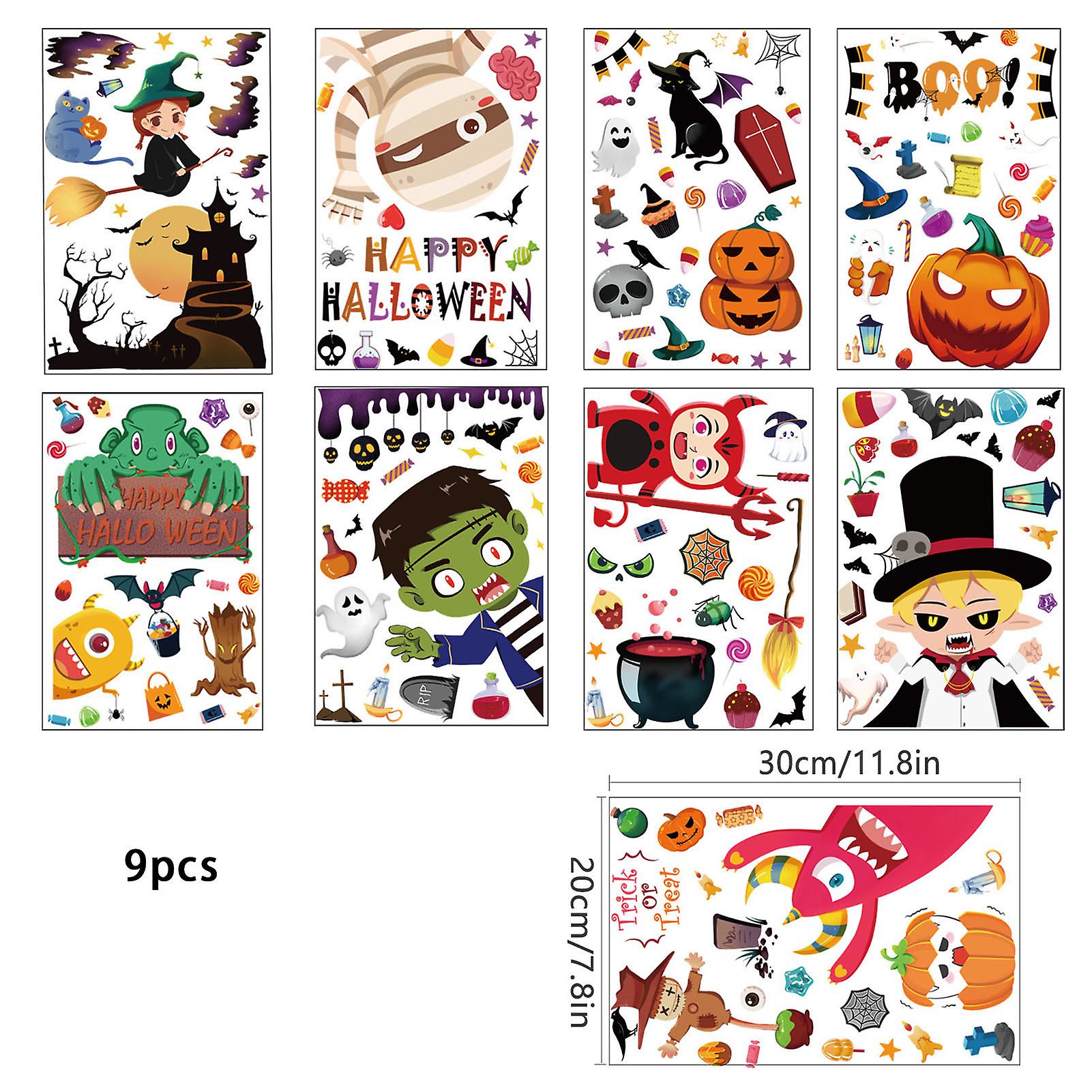 Halloween Electrostatic Window Sticker Party Decor Double Side Glass Sticker