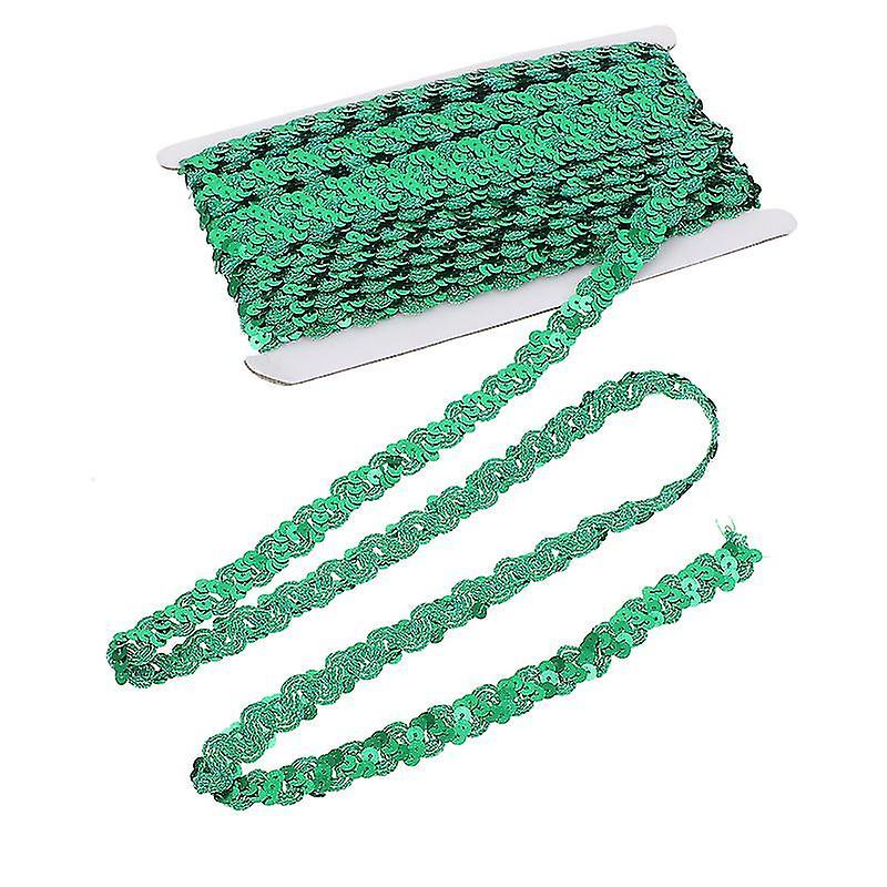 1350X1.5cm Green Pillowcases & Shams 1 Roll Diy Sequin Braid Trim Decorative Ribbon Diy Garment Edgi
