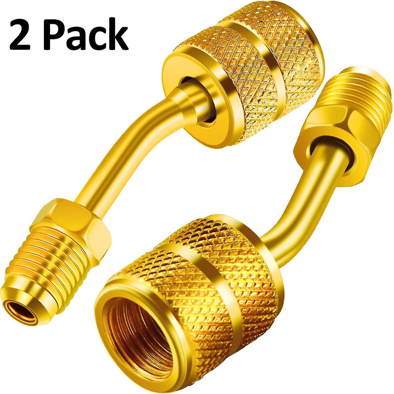 R410a Ładowanie Adapter portu próżniowego Mosiężny konwerter z naparstkiem 5/16 cala Sae Żeńskie szybkie łącznik do 1/4 cala Sae Male Flare dla Mini Split System Ai