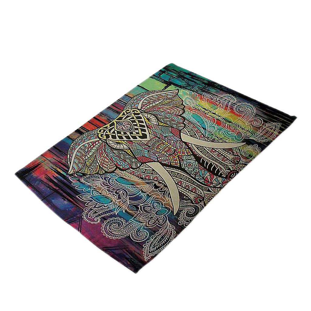 Elephant Pattern Insulation Bowl Placemat Dining Pad Western Table Mat #10