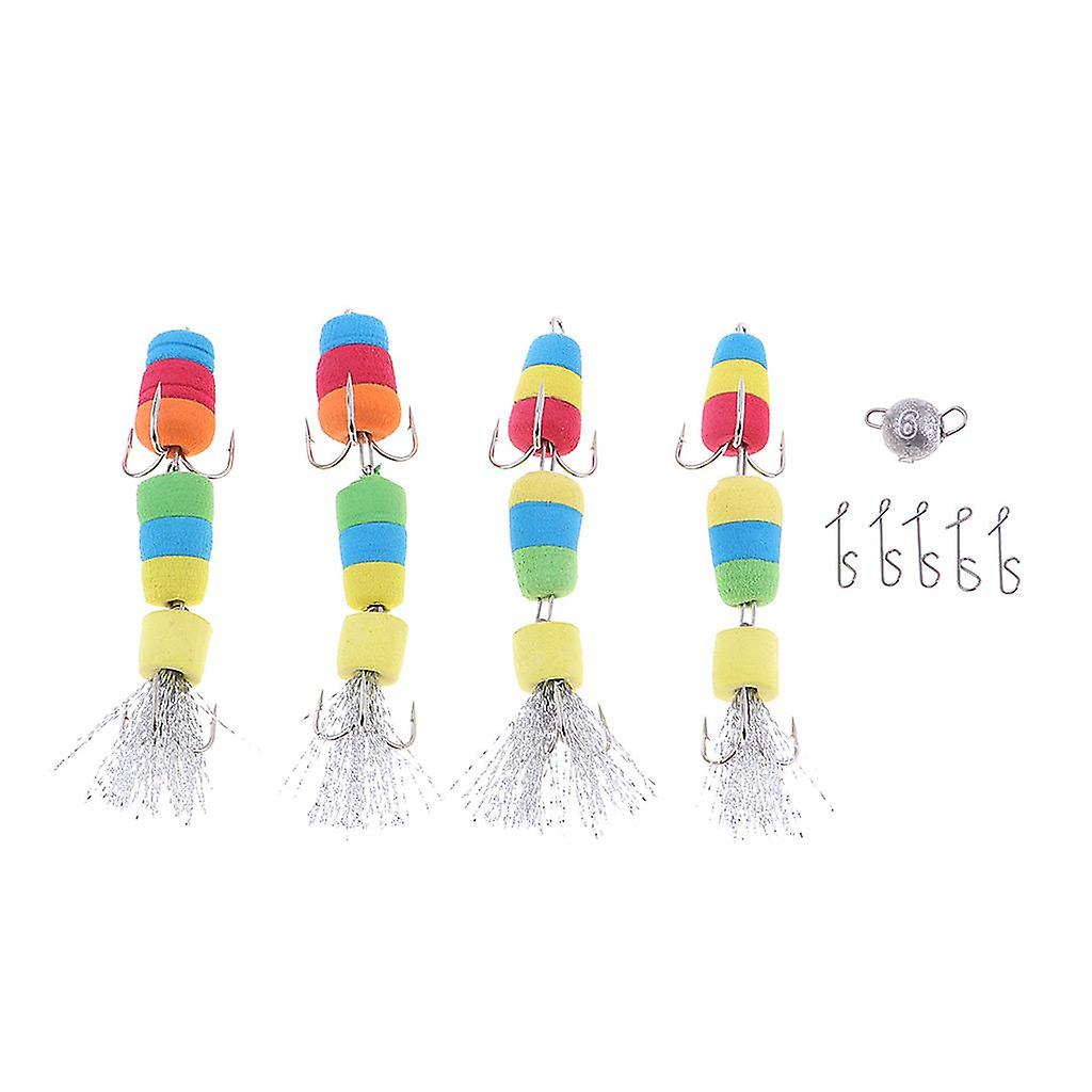 4pcs Topwater Floating Lures Artificial Baits Crankbaits Jerkbaits Swimbaits