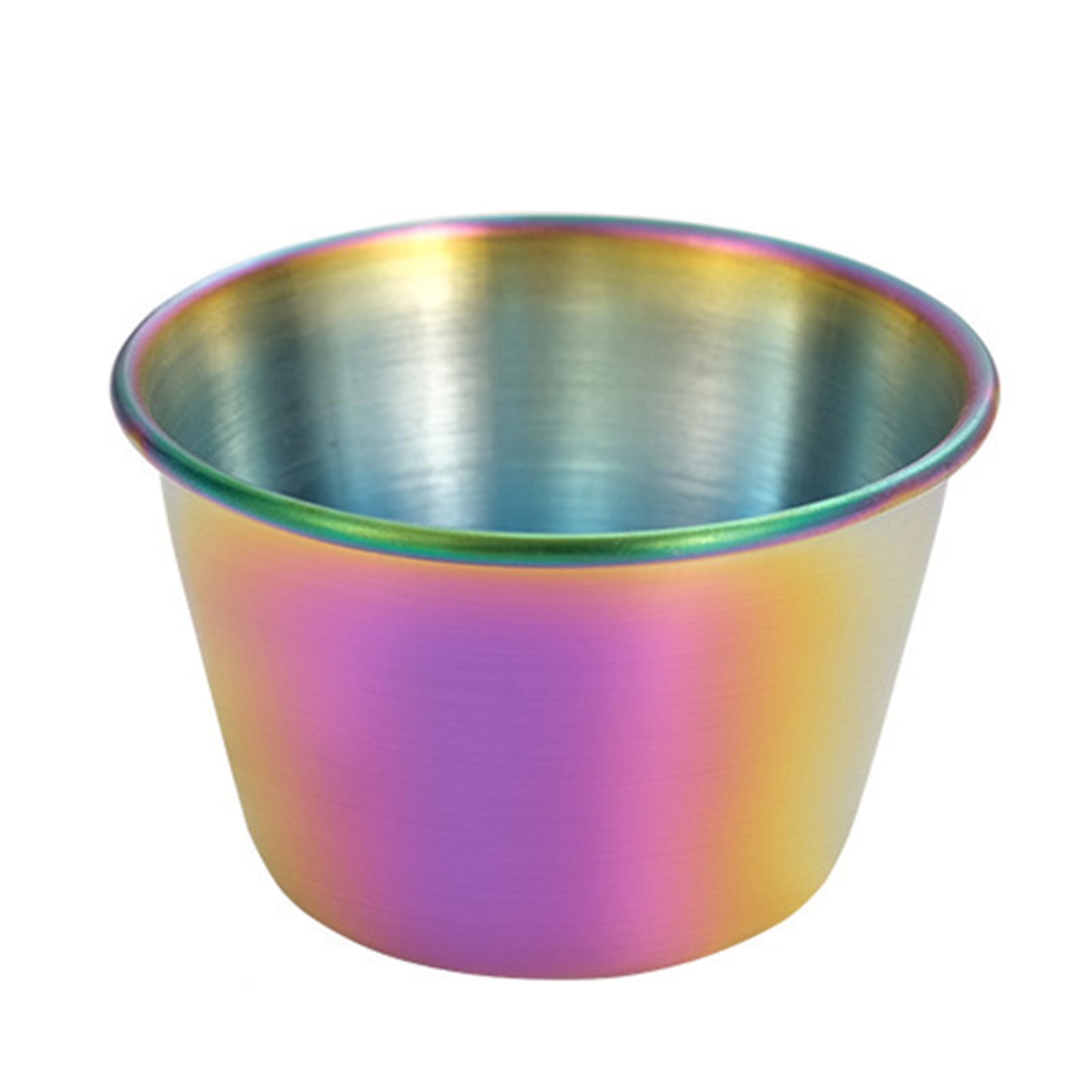 Stainless Steel Sauce Cup Container Portable Lightweight Ice Cube Jams Container For Pack Salad Dressing Cheese Tomato Sauce