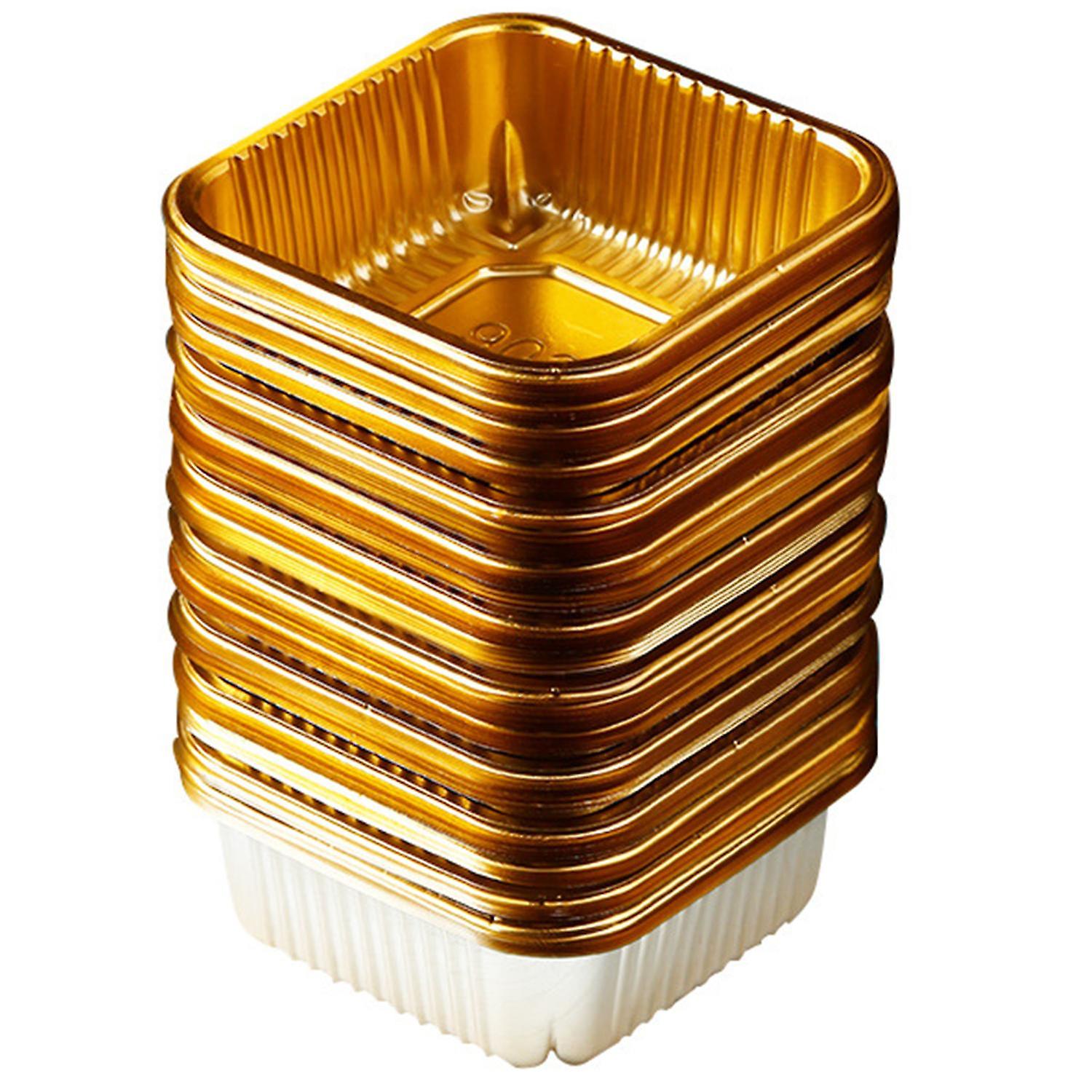 ZHOUBA 100Pcs Various Sizes Moon Cake Trays Waterproof Thick Mooncake Packaging Box Container Holder