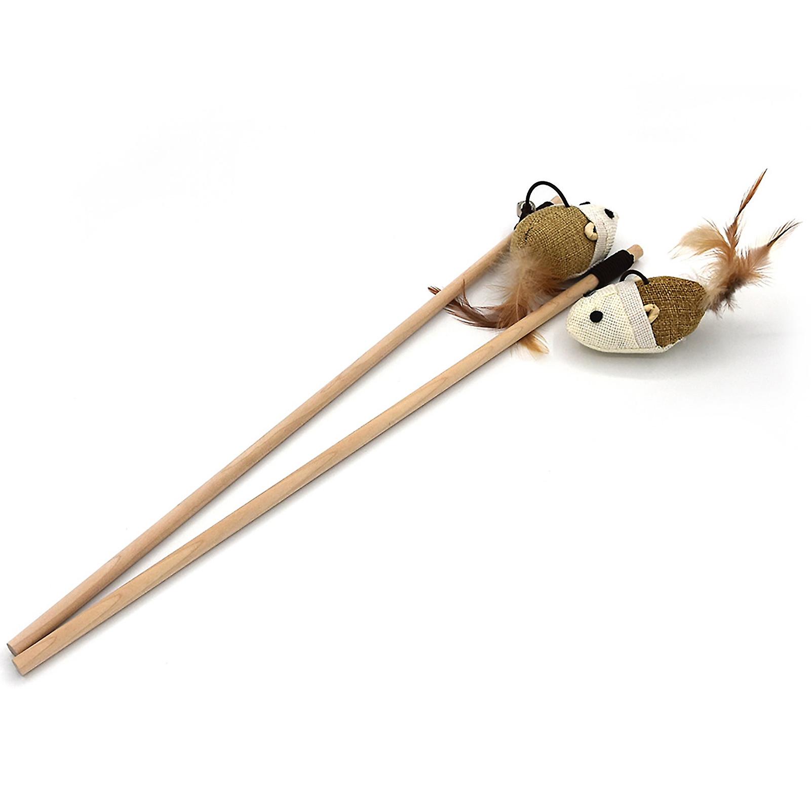 Tassel Wand Fairy Stick Teaser Interactive Cat Toys Cat Stick For Cat Chase Play And Kill Time