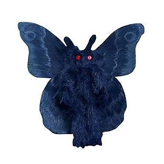 Gothic Mothman Plushie Stuffed Plush Toys with Bright Red Eye for Doll Ornament for Home Bedroom Office Decoration Birthday Gift Supplies