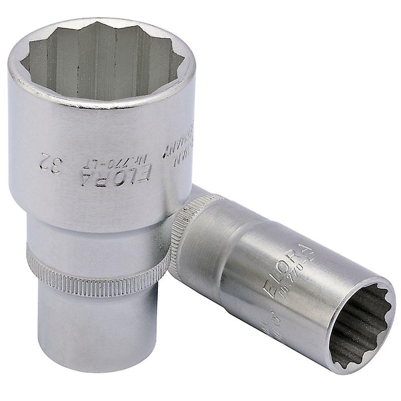 Draper 25119 19mm 1/2 Square Drive Elora Deep Bi-Hexagon Socket