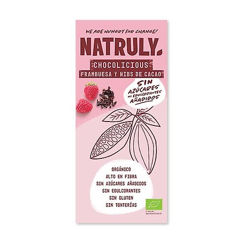 Chocolicious chocolate bar with raspberry and organic cocoa nibs 85 g (Cocoa - Raspberry)