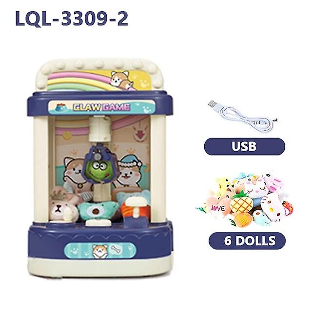 Diy Doll Machine Kids Coin Operated Play Game Mini Claw Catch Toy Crane Machines Music Doll Children Xmas Birthday Gifts