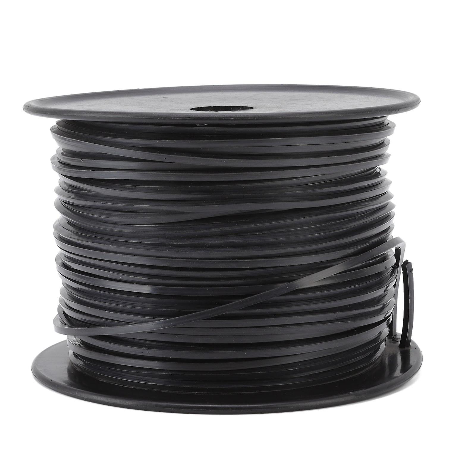 3.3mm/0.13in Square String Trimmer Line High Efficiency Nylon Black Grass Trimmer Line Replacement for Husqvarna 100m/328.1ft