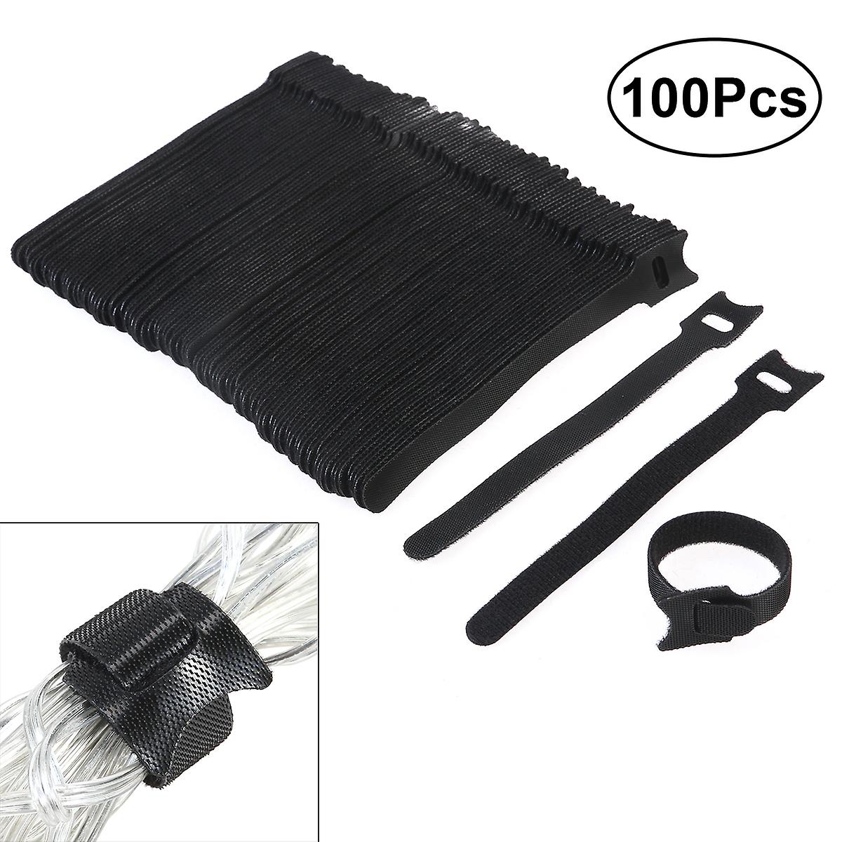 100 Pcs Electrical Cable Ties Cable Tie Fastening Hook & Loop Fastening Cable Ties 6 Inch Cable Tie