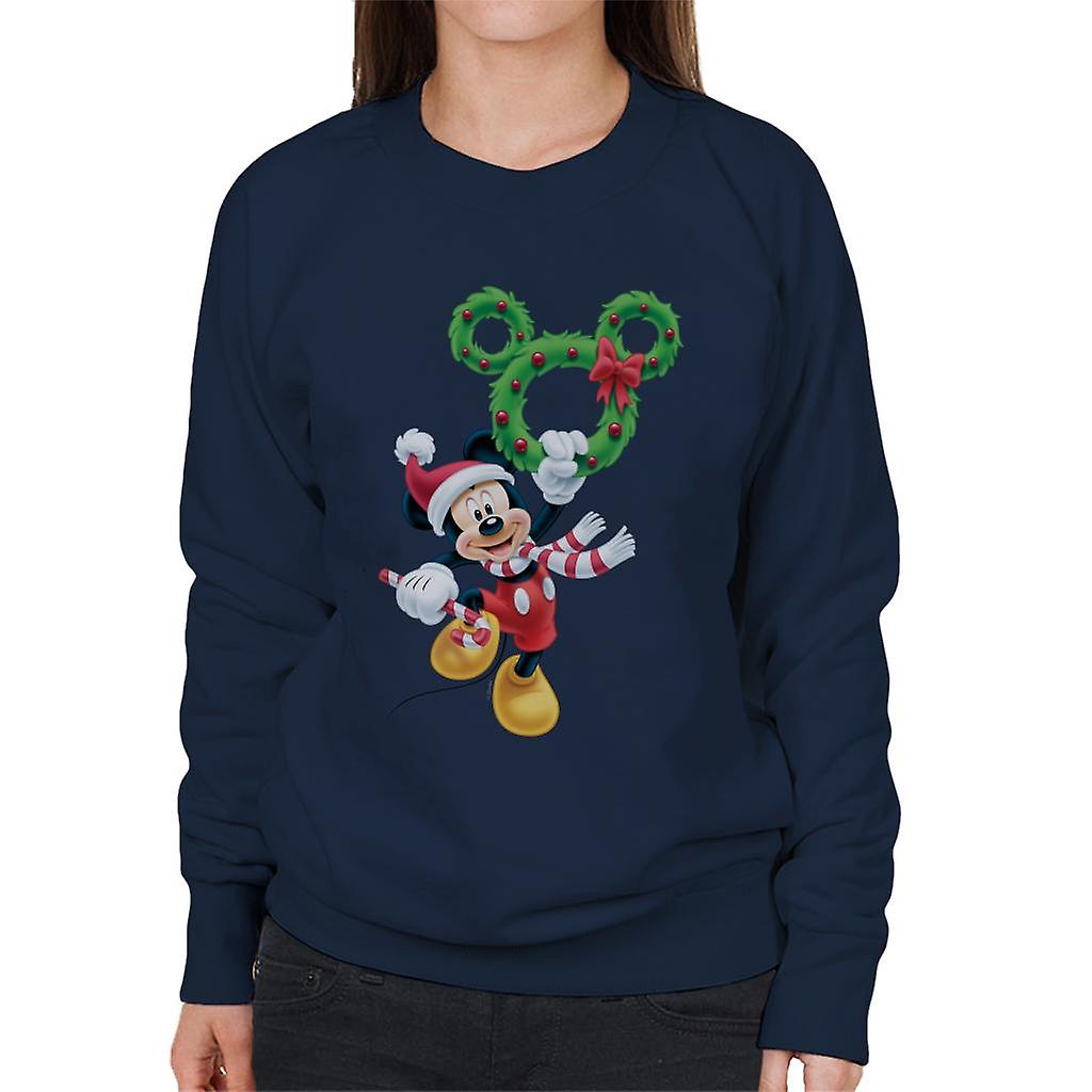 Disney Mickey Christmas Mouse krans kvinner ' s Pullover