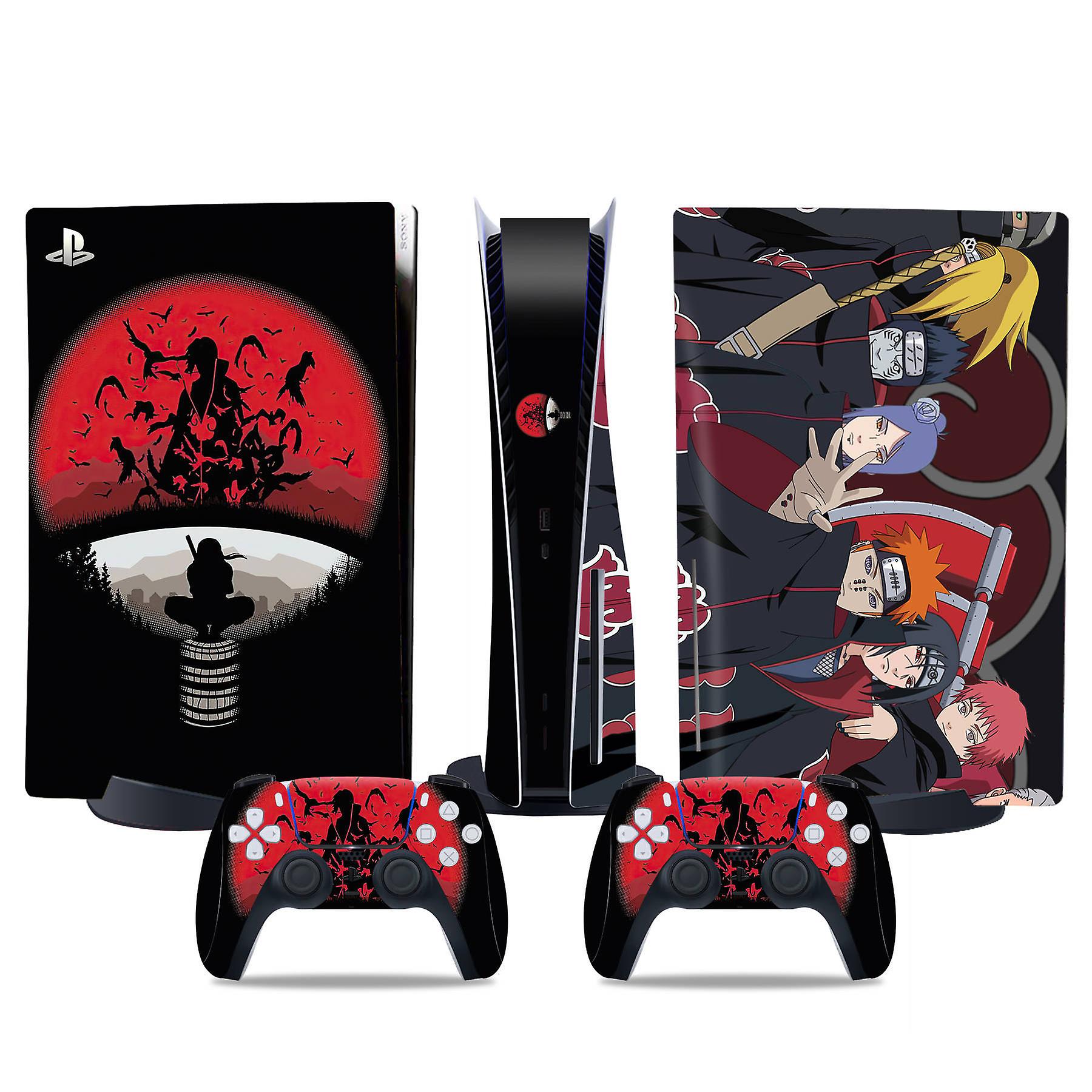 PS5 optical drive version sticker, cool PS5 skin, controller handle,for PS5 console and controller,NARUTO