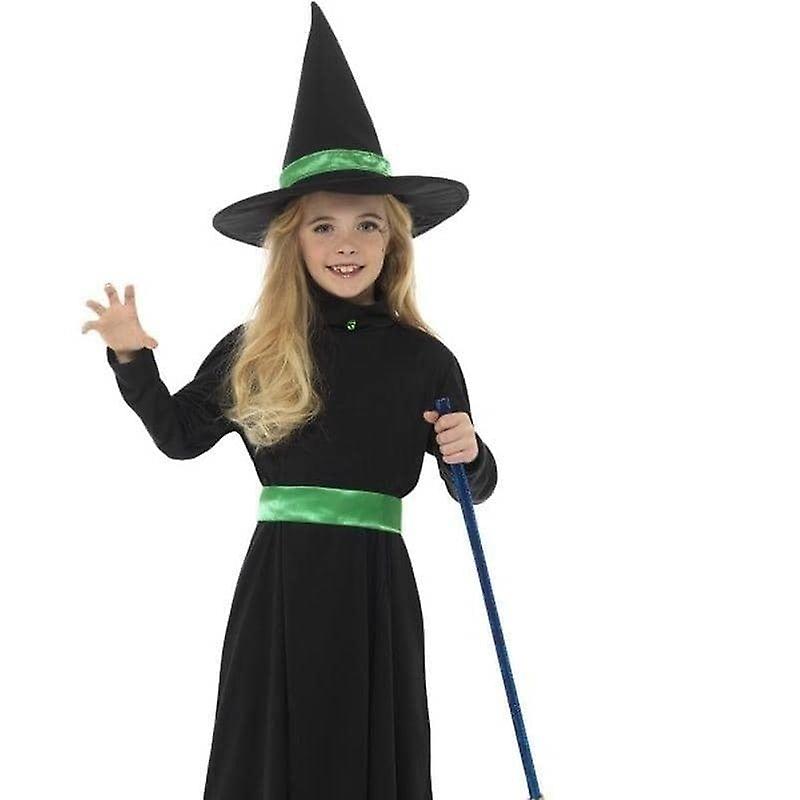 Wicked Witch kostume Børn sort grøn 48008l