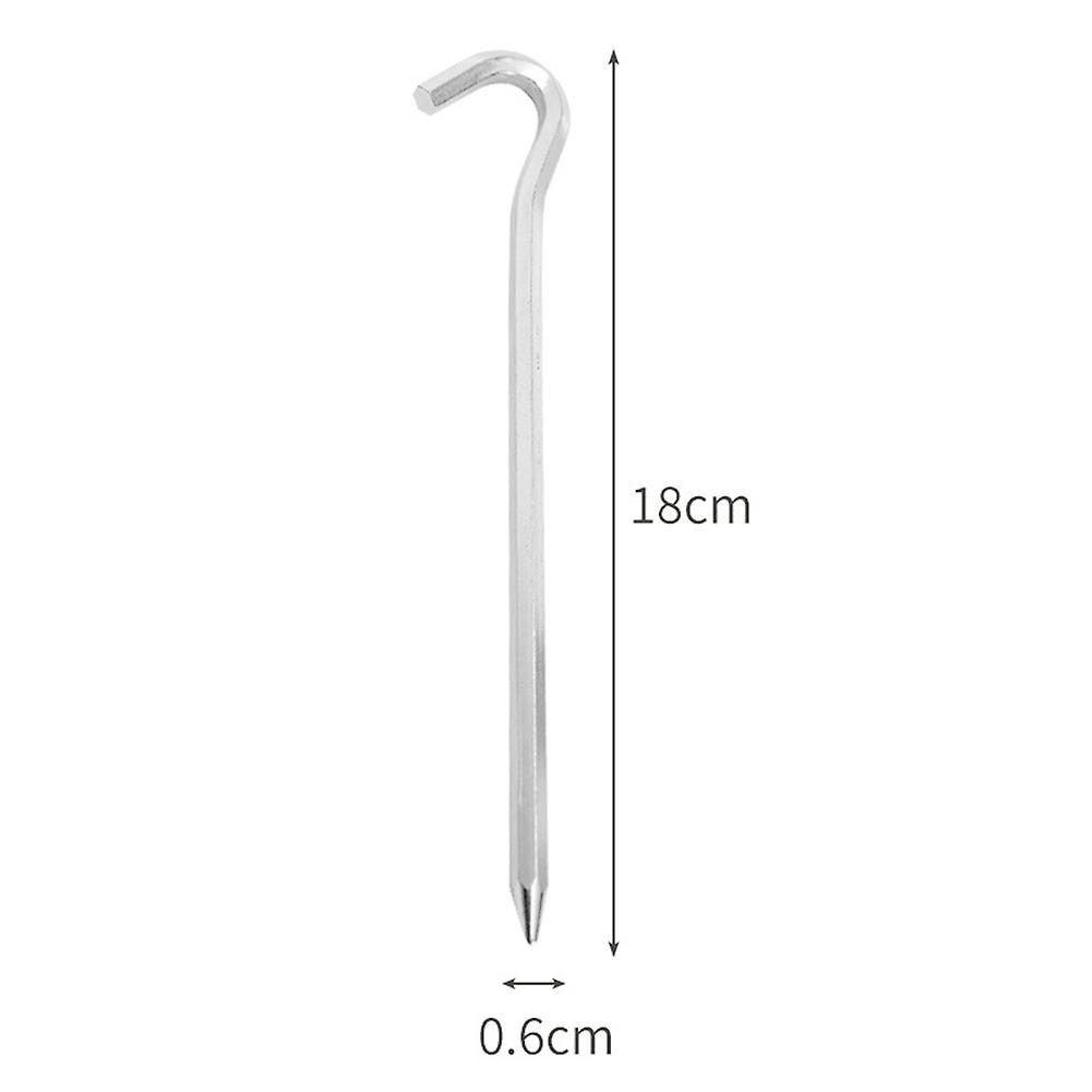 Aluminium Tents Stakes Nails With Hook Stable Hook Design Tent Pegs For Garden Stakes