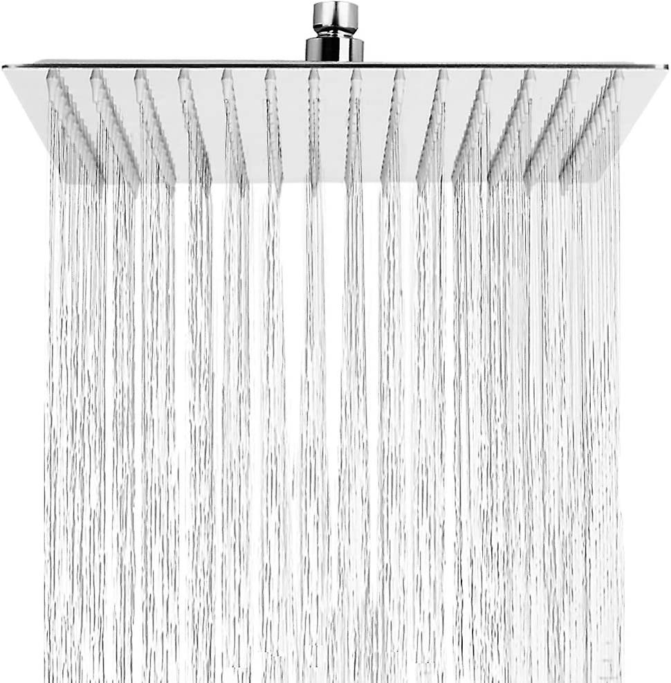 PXCL رأس دش مضاد للترسبات الكلسية ، رأس دش مطري موفر للمياه مع فوهة من الفولاذ المقاوم للصدأ مقاس 12 بوصة / 30 سم تشطيب كروم مصقول (مرآة) ، مربع