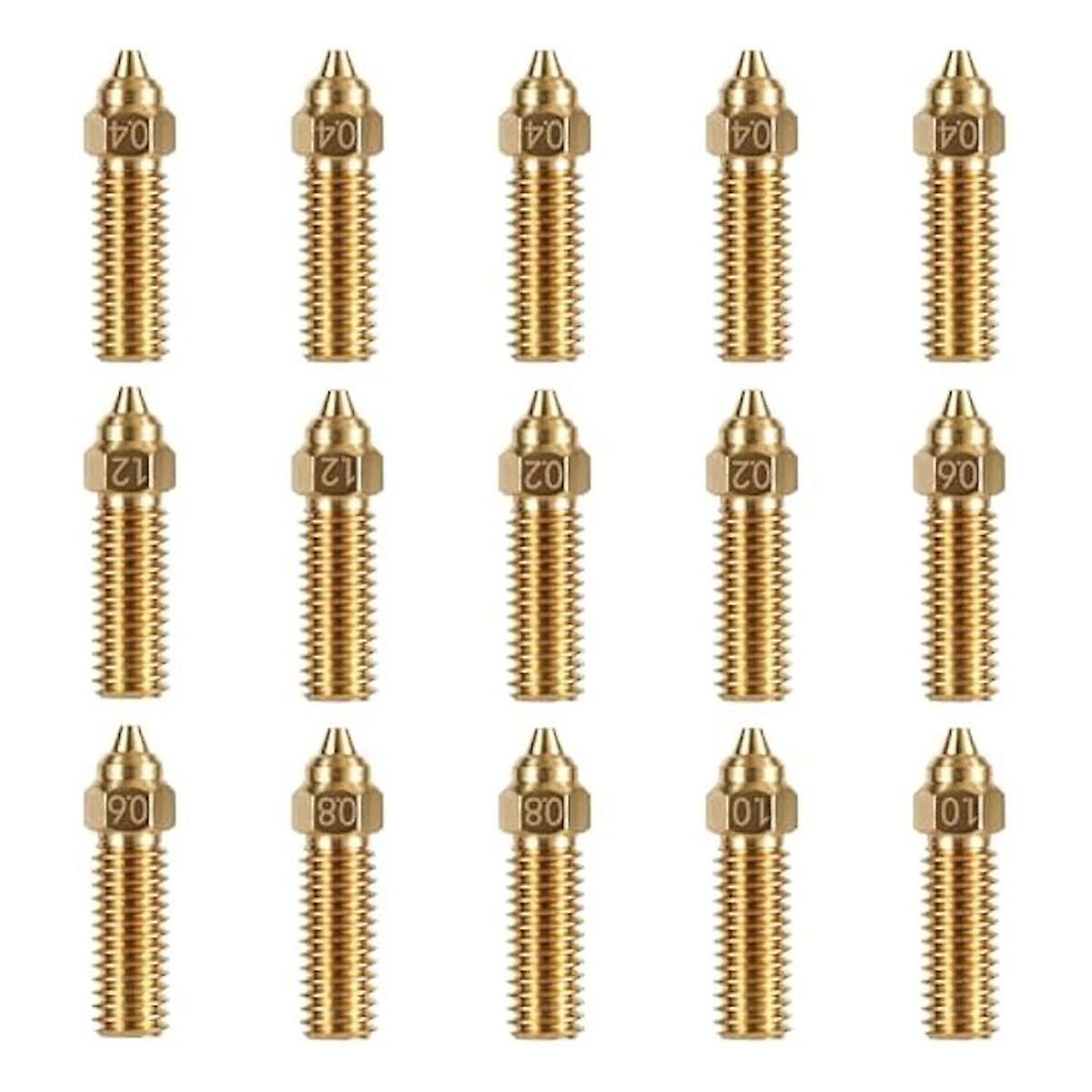 15Pcs Brass Nozzles Kit, K1 Nozzle Kit for 3D Printer Nozzle Kit Printer Parts & Accessories for K1