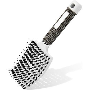 Hair Brush, Boar Bristle Paddle Hairbrush for Women, Soft Massage Hair Comb, Detangle Hair Brush for