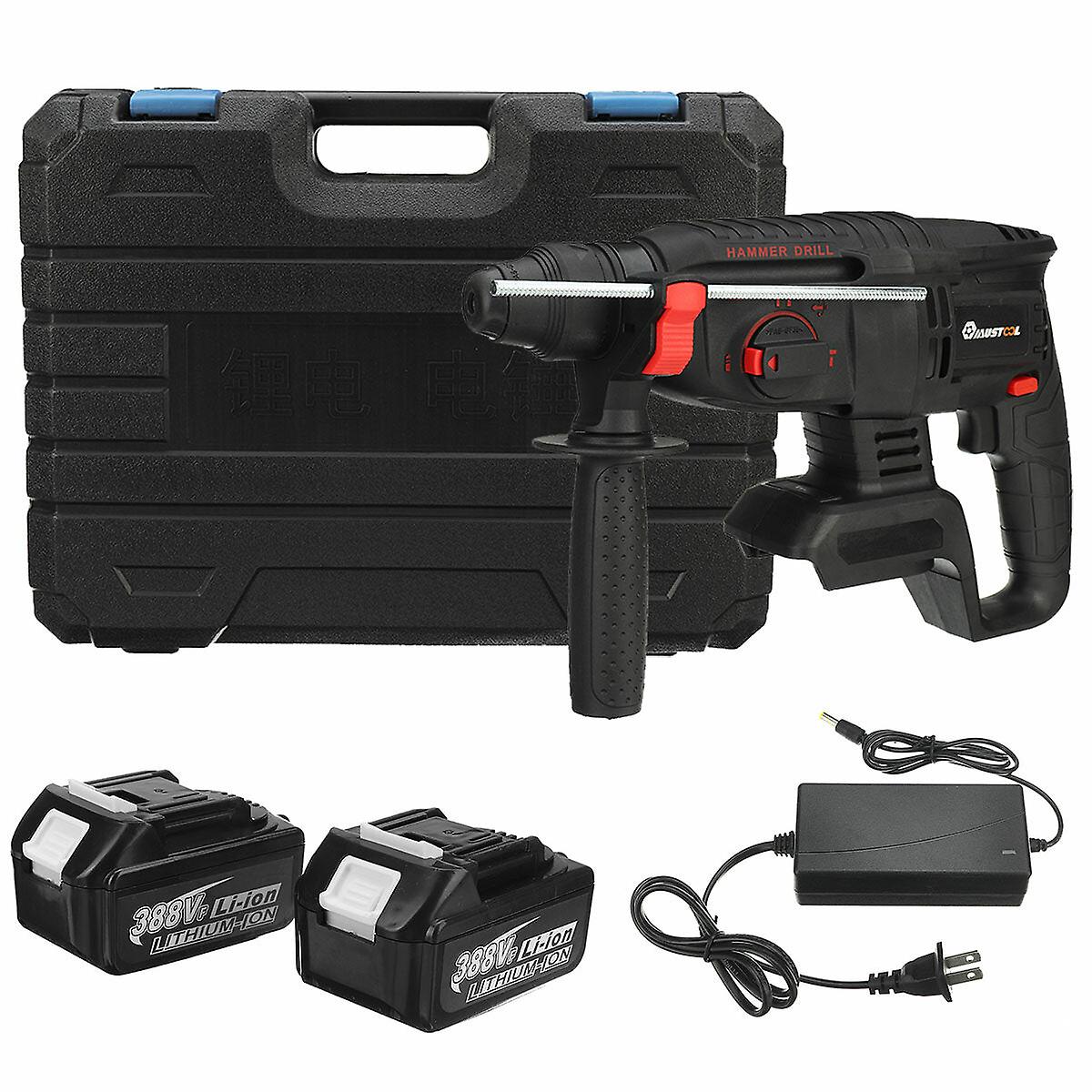 388Vf 6200ipm Brushless Cordless Electric Rotary Hammer Woodworking Tool With/without 10cell Battery