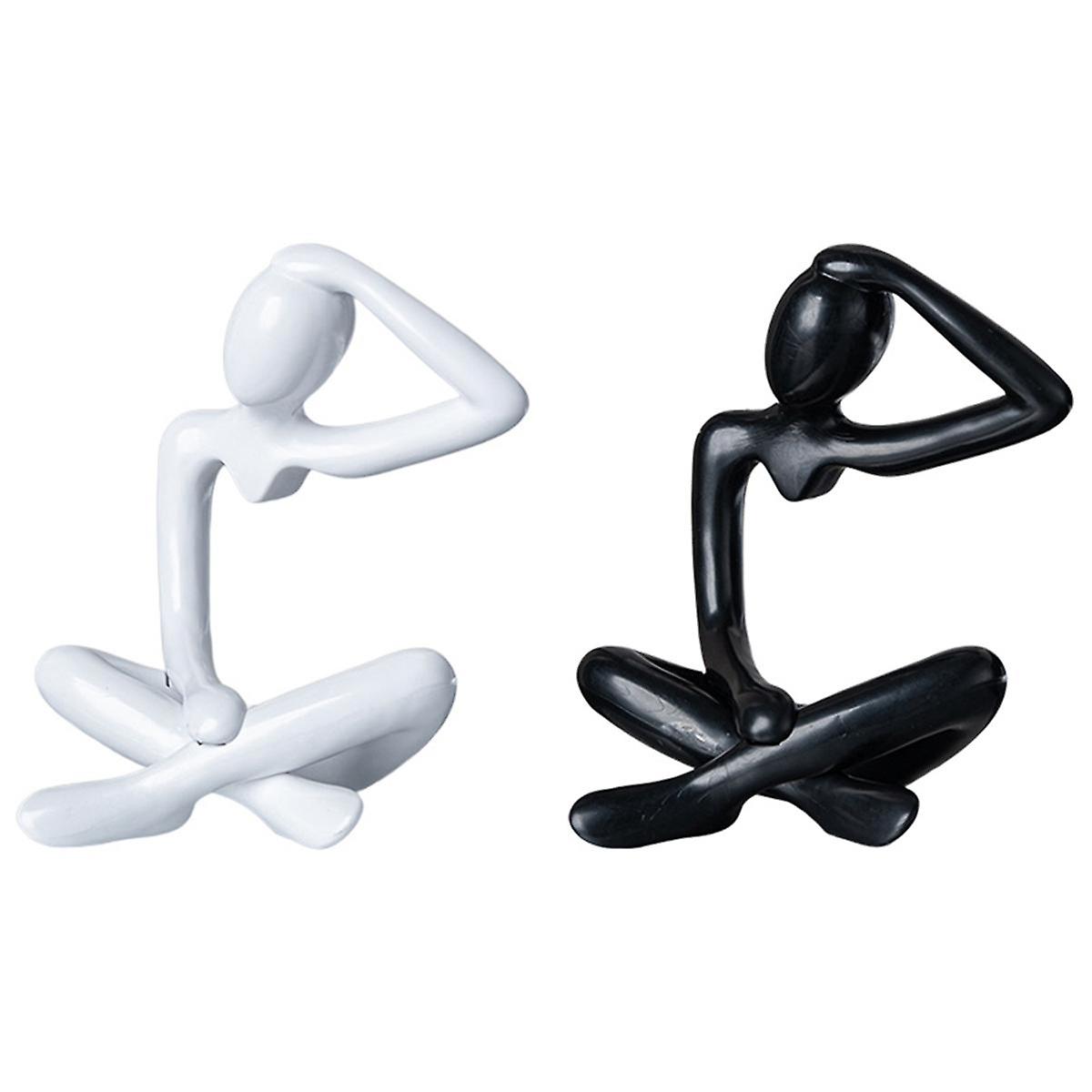 Nordic Abstract Statue Abstract Figure Sculpture Small Ornaments Mini Modern Art Desktop Decor C