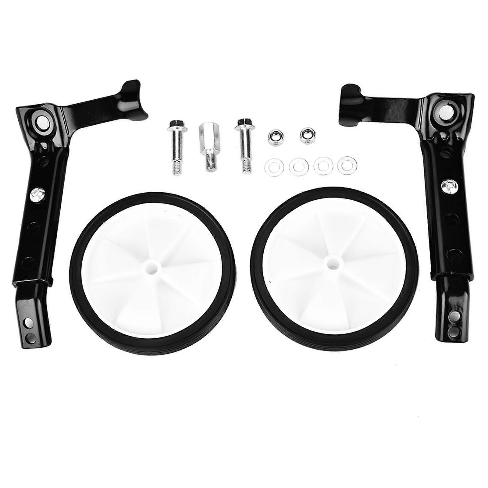 Adjustable Bicycle Training Wheels for Kids Bikes 16 to 22 Inch Variable Speed Black Durable Support for Learning to Ride