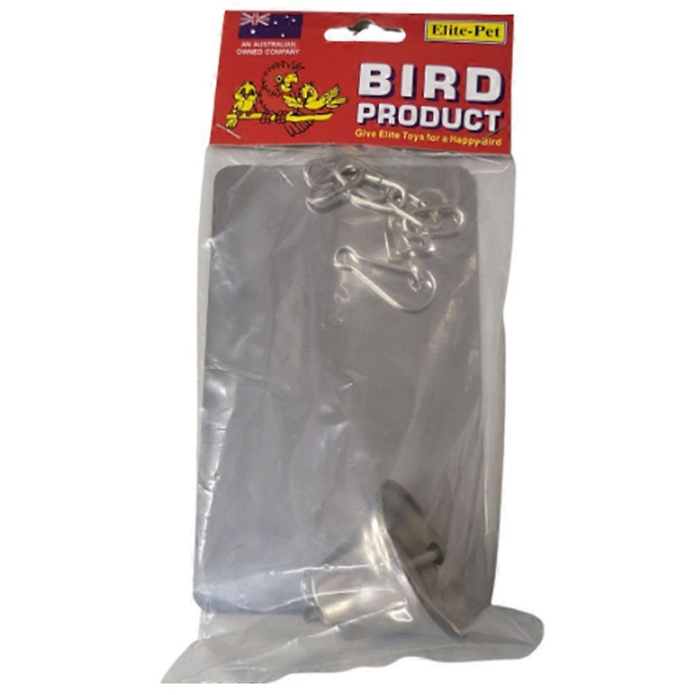 High Quality Durable Elite Pet Rectangular Mirror w/ Bell Toy for Birds
